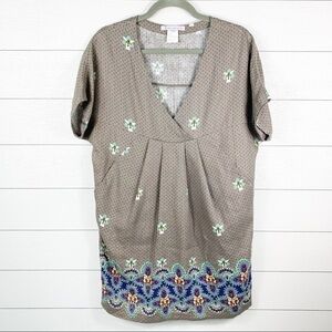 Paul & Joe Sister Linen Mini Sheath Dress V-Neck Pockets 8